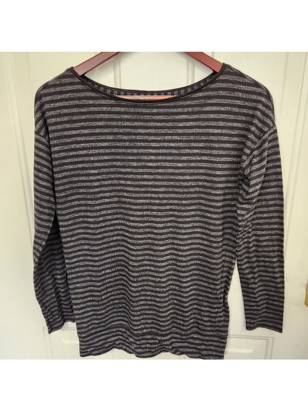 Loft long sleeve stripped top